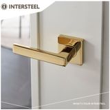 Intersteel - Deurklink Hera - PVD Messingkleur - Zamak - Inclusief Bevestigingsmateriaal