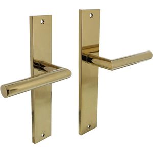 Intersteel Deurkruk Bastian op schild blind messing titaan PVD