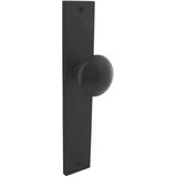 Intersteel Knop op rechthoekig schild mat zwart Blind