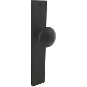 Intersteel Knop op rechthoekig schild mat zwart Blind