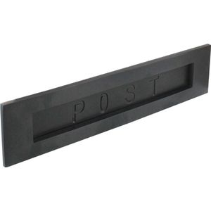 Intersteel Brievenbus rechthoekig met geveerde klep mat zwart