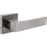 Intersteel Achterdeurbeslag Deurkruk Amsterdam op massieve rozet 53x53x10 mm rvs geborsteld