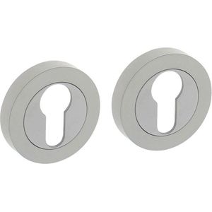 Intersteel Rozet met profielcilindergat rond Ø52x10mm wit