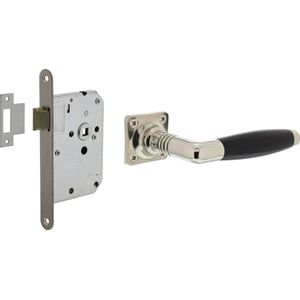 Intersteel Deurbeslag set loopslot rvs met deurkruk Ton basic nikkel