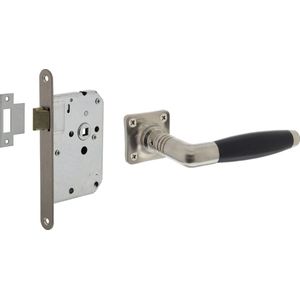 Intersteel Deurbeslag set loopslot rvs met deurkruk Ton basic nikkel mat