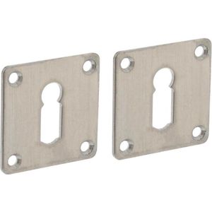 Intersteel Sleutelrozet vierkant 42x42x2mm geborsteld RVS