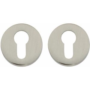 Intersteel - Rozetten Profielcilindergat - Rond - Verdekt - Nikkel Mat - Metaal