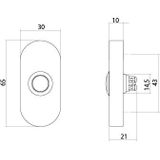 Intersteel - Ovale Beldrukker - PVD Messing - Inclusief Bevestigingsmaterialen