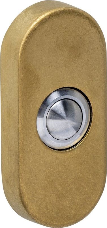 Intersteel - Ovale Beldrukker - PVD Messing - Inclusief Bevestigingsmaterialen