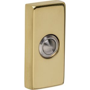 Intersteel - Rechthoekige Deurbeller - PVD Messingkleur - Inclusief Bevestigingsmaterialen