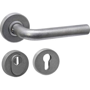 Intersteel SKG3 veiligheid achterdeur set Luzern rond rvs getrommeld