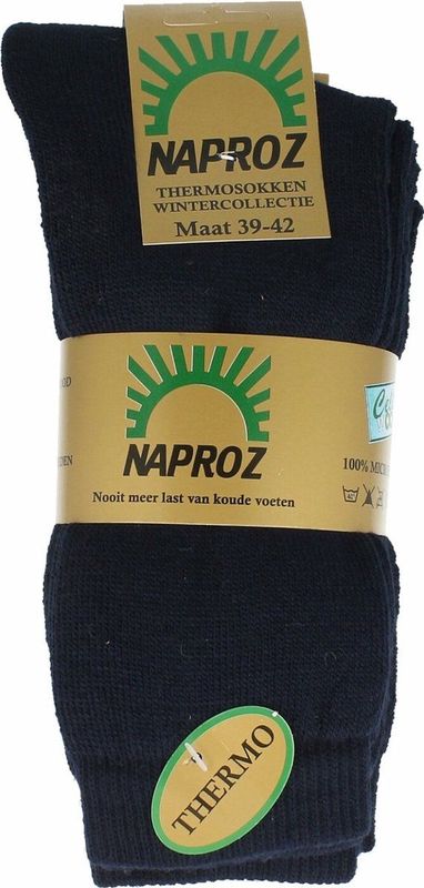 Naproz - Thermo Sokken - Blauw - Katoen - 1 Paar