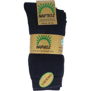 Naproz - Thermo Sokken - Zwart - 3 Paar