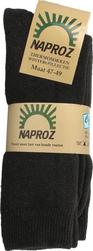 Naproz - Thermo Sokken - Zwart - 3 Paar