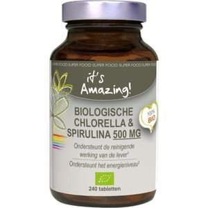It's Amazing Biologische Chlorella & Spirulina 500 mg 240 tabletten