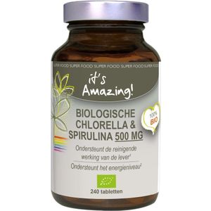 It's Amazing Biologische Chlorella & Spirulina 500 mg 240 tabletten