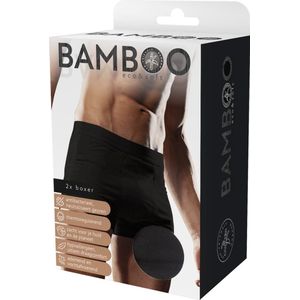 Bamboo - Original Boxers - Zwart - Biologisch Katoen - 2 Stuks