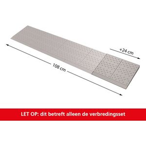 Deluxe - Drempelhulp Verbredingsset - Grijs/Bruin - 210 x 240 mm