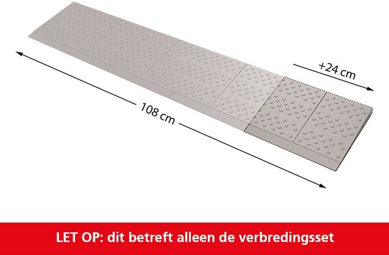 Deluxe - Drempelhulp Verbredingsset - Grijs/Bruin - 210 x 240 mm