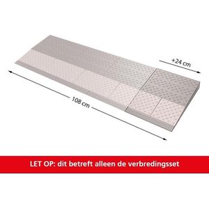 Deluxe Drempelhulp verbredingsset 3 - Grijs/Bruin - 450 x 240 mm