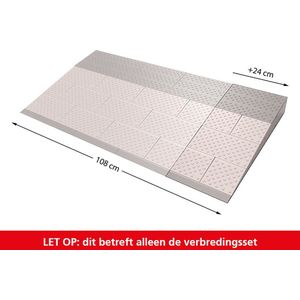 Deluxe Drempelhulp verbredingsset 4 - Grijs/Bruin - 570 x 240 mm