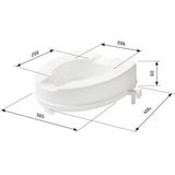 SecuCare - Toiletverhoger - Wit - Polypropyleen - Hoogte 60 mm