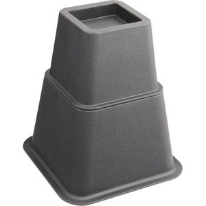 SecuCare - Bed- en Meubelverhoger - Zwart - Gerecycled Kunststof - Set van 4