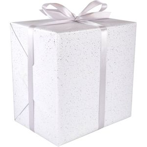 Klika - Cadeaupapier | 50cm | 100m | 74gr/m² | Confetti | wit/goud