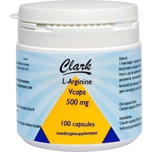 Clark L-Arginine 500mg 100 Vegetarische capsules