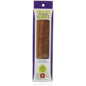 Holisan - Neem Houten Kam - Fijn - Natuurlijke Haarverzorging
