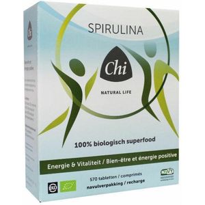 Chi Natural Life Bio Spirulina 500 mg Navulling 570 tabletten