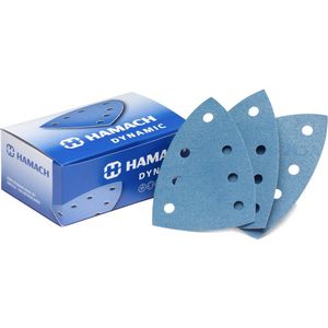 Hamach Dynamic velcro Delta schuurpapier met 7 stofafzuiggaten P150 - 50 stuks