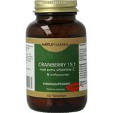 Natupharma - Cranberry 15:1 - Voedingssupplement - 60 Tabletten - Met Vitamine C & Bioflavonoiden