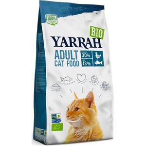 4x Yarrah Bio Kattenvoer Graanvrij Kip - Vis 2,4 kg