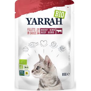 Yarrah Bio Filets in Soße 14 x 85 g - mit Bio-Rind