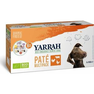 Yarrah Organic hond multipack pate kalkoen / kip / rund