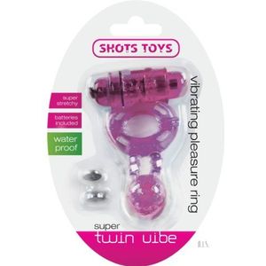 Shots Toys - Super Twin Vibe, paars, 1 stuk