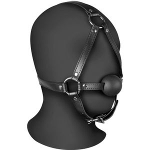 Hoofd Harnas met Ballgag - Zwart