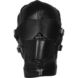 Shots - Ouch! OU887BLK - Blindfolded Mask With Breathable Ball Gag - Black
