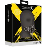 Open Mouth Gag With Plug Stopper - Black