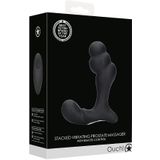 Shots - Ouch! OU906BLK - Stacked Vibrating Prostate Massager with Remote Control - Black