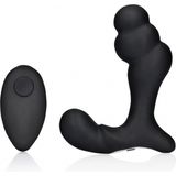 Shots - Ouch! OU906BLK - Stacked Vibrating Prostate Massager with Remote Control - Black