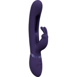 Rabbit Vibrator Met G-Spot Flapping Stimulator - Paars