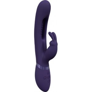 VIVE by Shots - Mika - Triple Motor - Vibrating Rabbit with Innovative G-Spot Flapping Stimulator - Purple