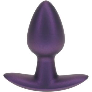 Ouch! Gladde Siliconen Buttplug 2.7 cm - Metallic Paars