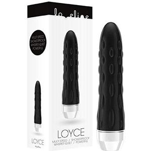 Loveline by Shots - Loyce Multispeed vibrator, 150 mm lengte, ongeveer 35 mm diameter, 1 stuks, zwart