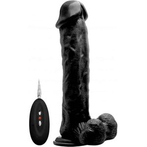 RealRock Realistische Vibrator Met Afstandsbediening 30 cm Zwart