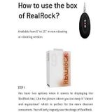 Realrock – Vibrerend Realistische Dildo Geaderd met Vibratie en Afstandsbediening 23 cm - beigeig