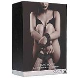 Ouch! Elegance Elegante Hogtie Set met Handboeien en Enkelboeien - Titanium Grijs