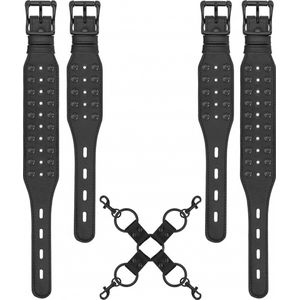 Ouch! Skulls And Bones - Hogtie With Spikes - Black